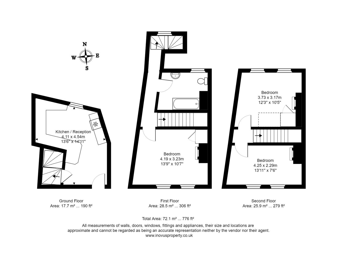 3 bed apartment to rent in Christmas Steps, Bristol - Property floorplan