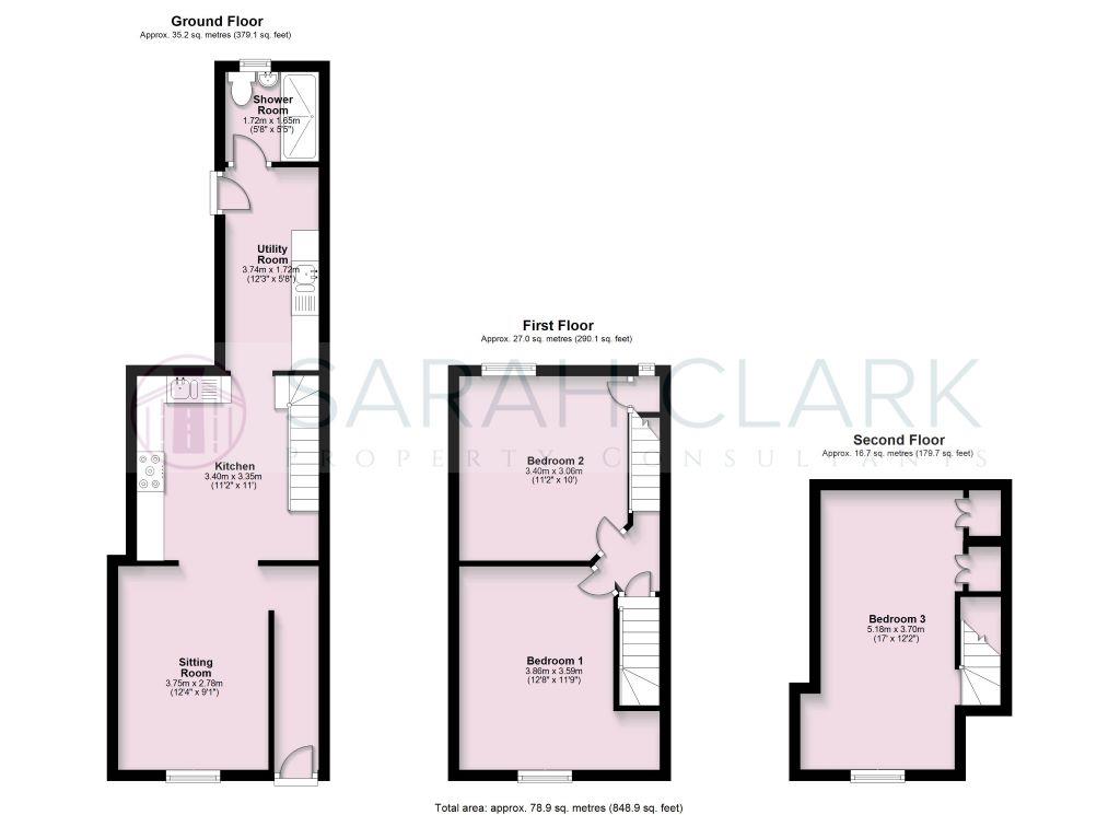 3 bed house to rent in Richmond Terrace, Bristol - Property floorplan