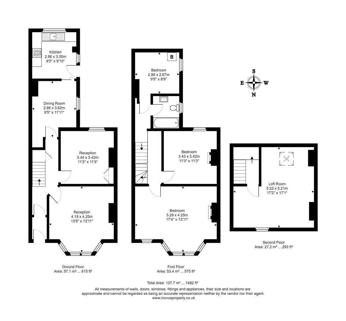 3 bed house for sale in Brookfield Avenue, Bristol - Property floorplan