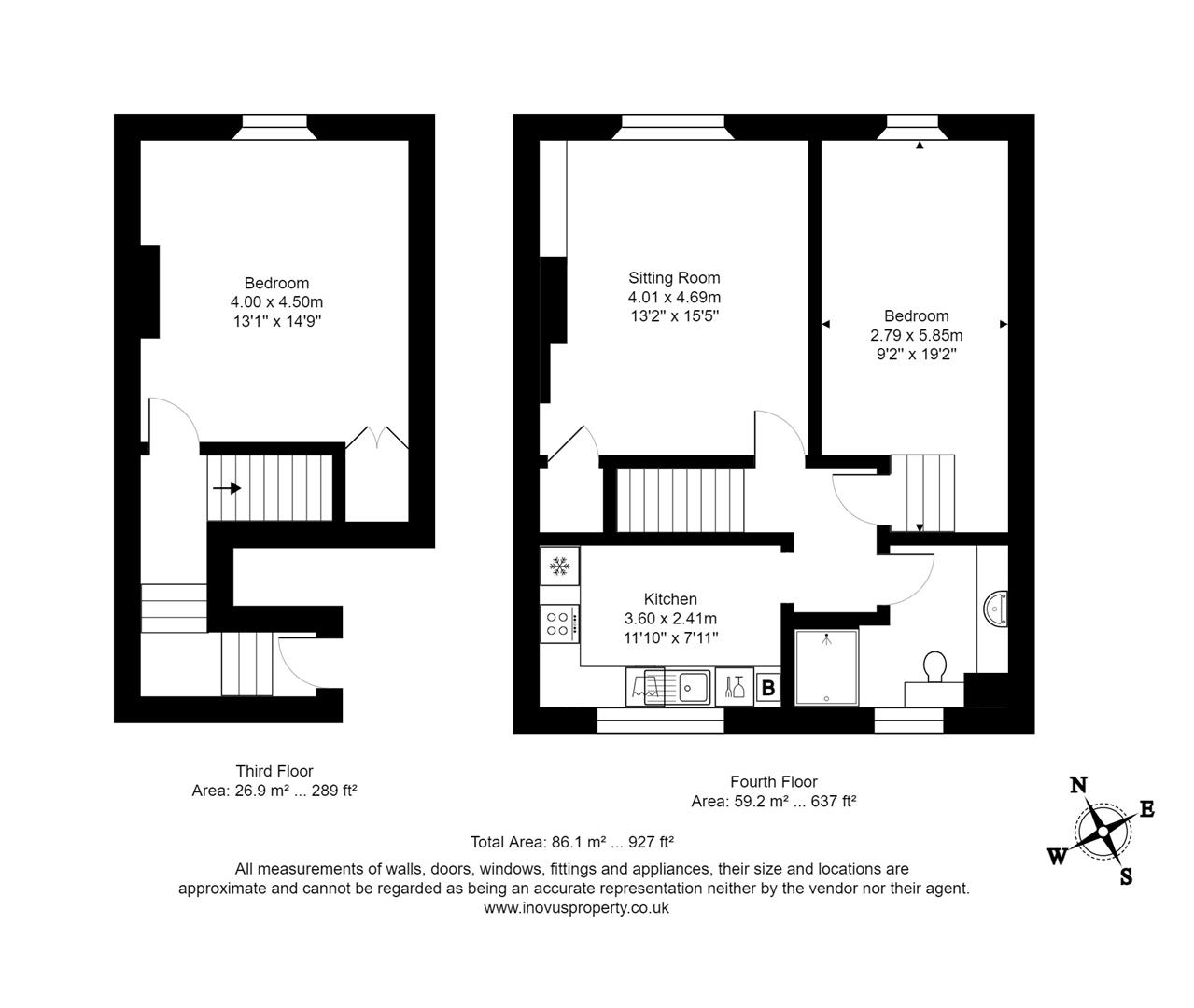 2 bed apartment for sale in Lansdown Place, Bristol - Property floorplan