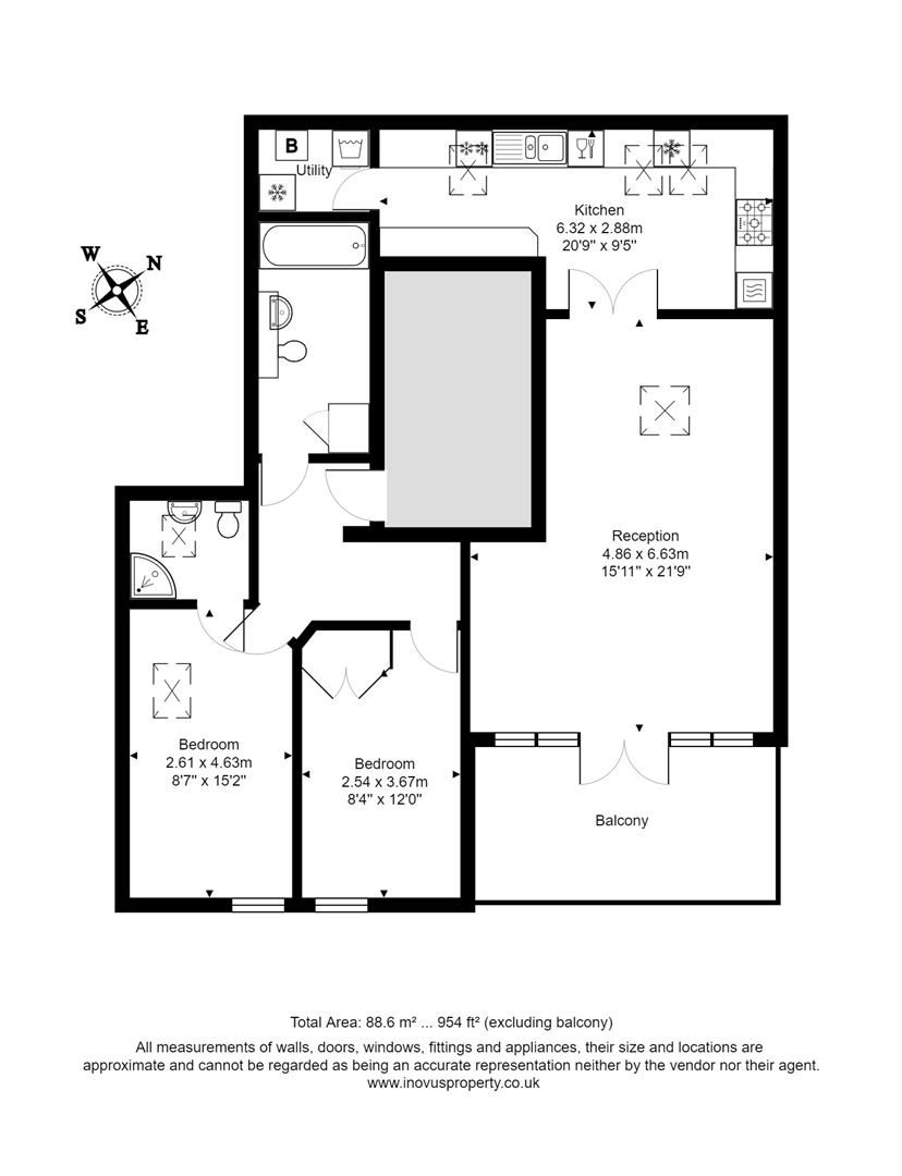 2 bed flat for sale in The Old Orchard, Bristol - Property floorplan