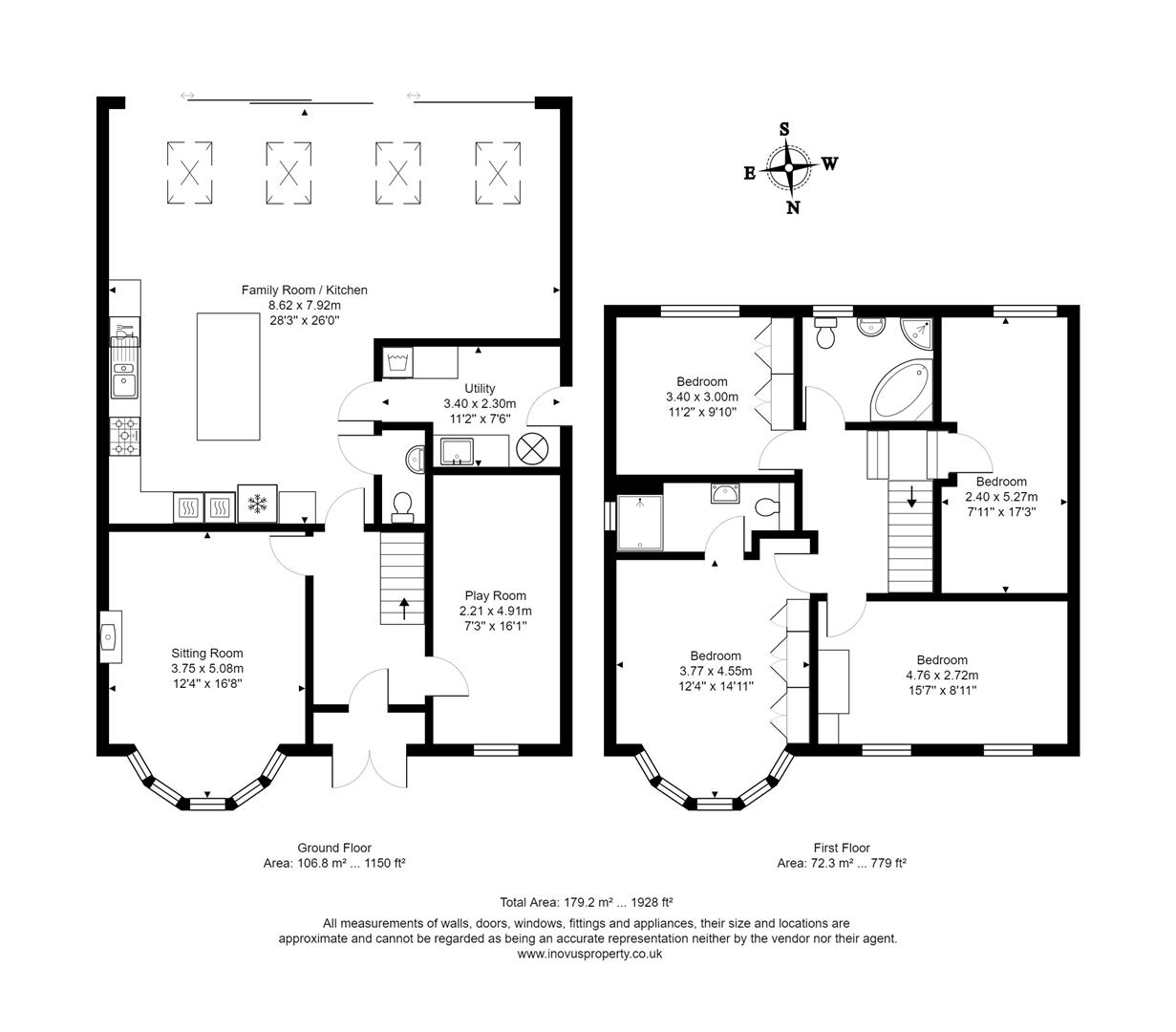 4 bed house to rent in Roman Way, Bristol - Property floorplan