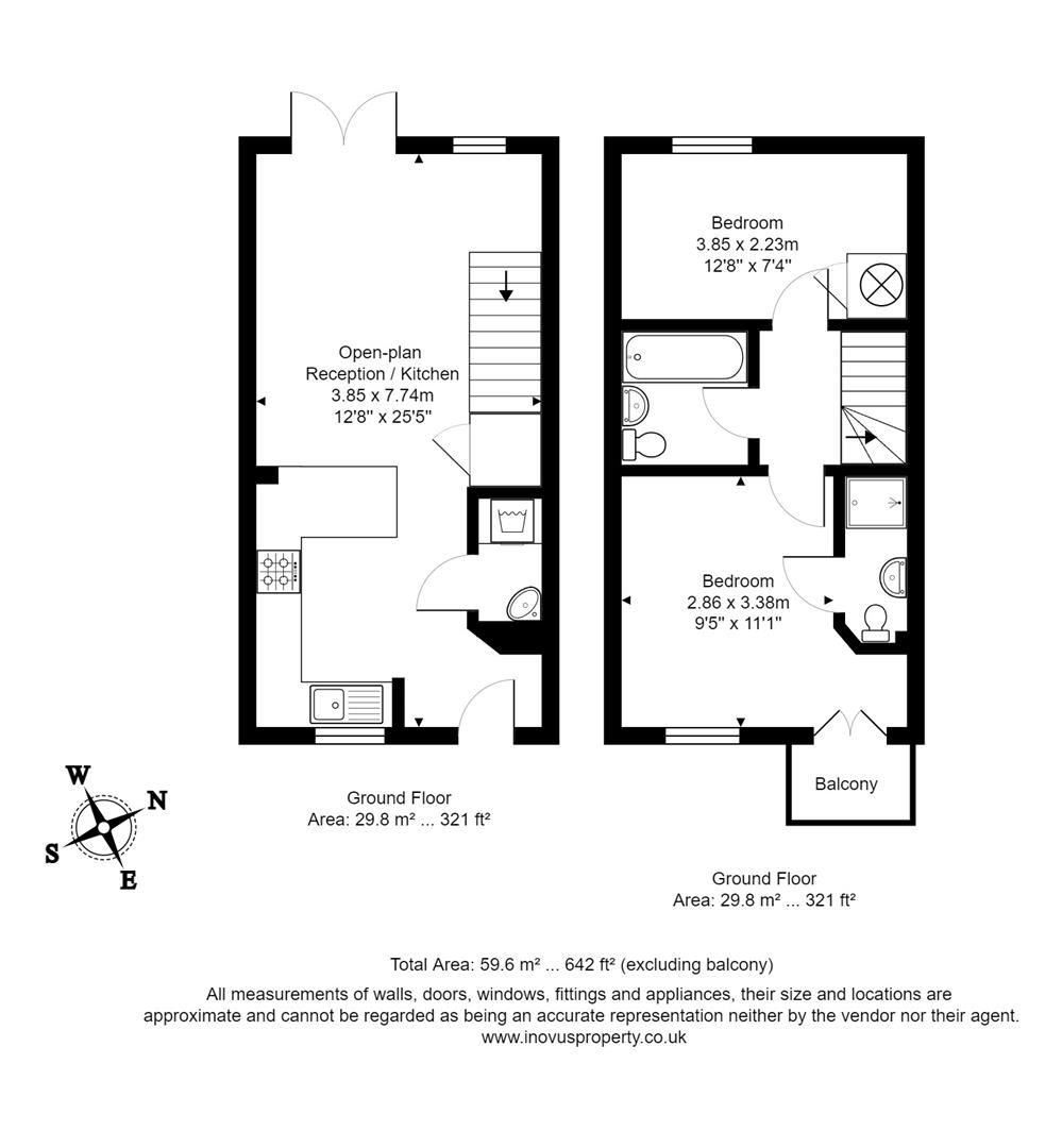 2 bed terraced house to rent in Bartholomews Square, Horfield - Property floorplan