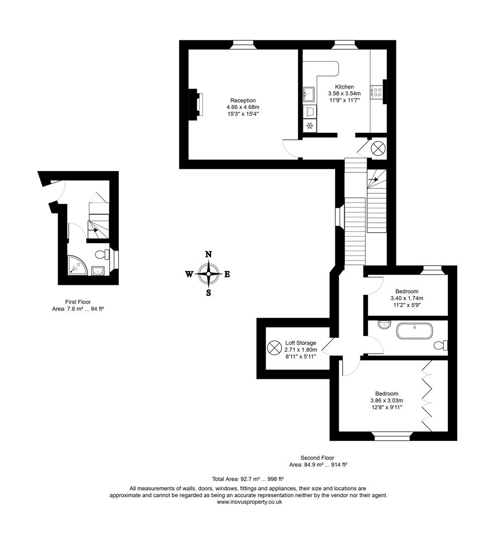 2 bed apartment for sale in Lower Redland Road, Bristol - Property floorplan