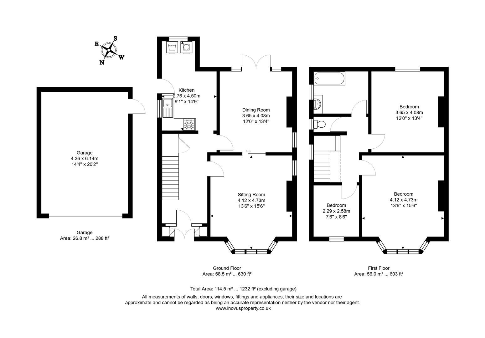 3 bed house for sale in Kersteman Road, Bristol - Property floorplan