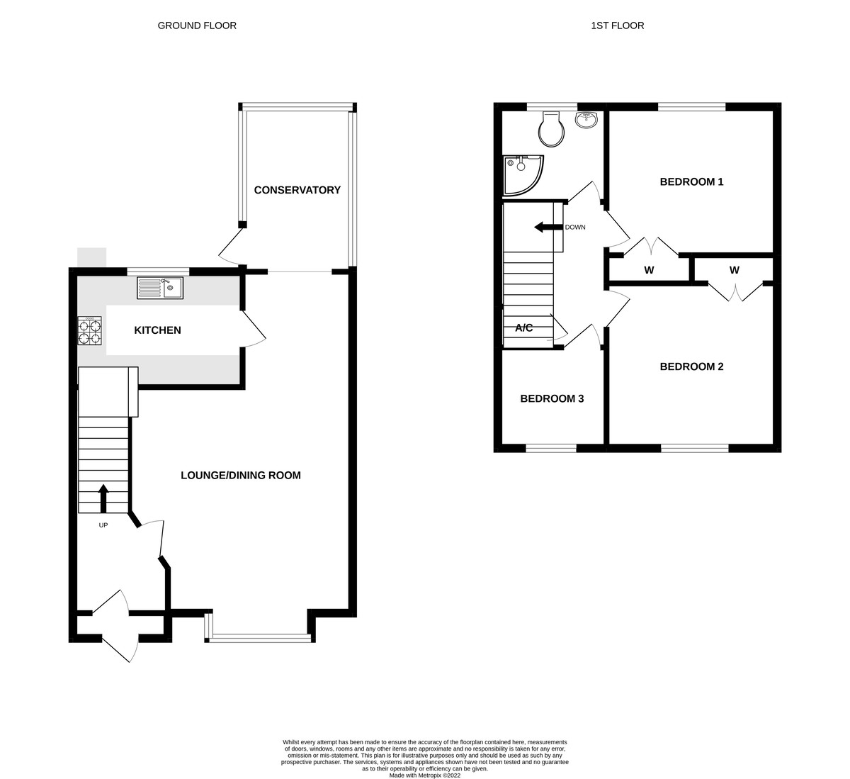 3 bed semi-detached house to rent in Medway Close, Taunton - Property floorplan