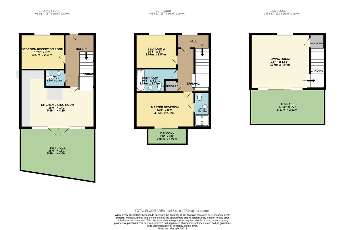 3 bed semi-detached house to rent in Firepool View, Taunton - Property floorplan