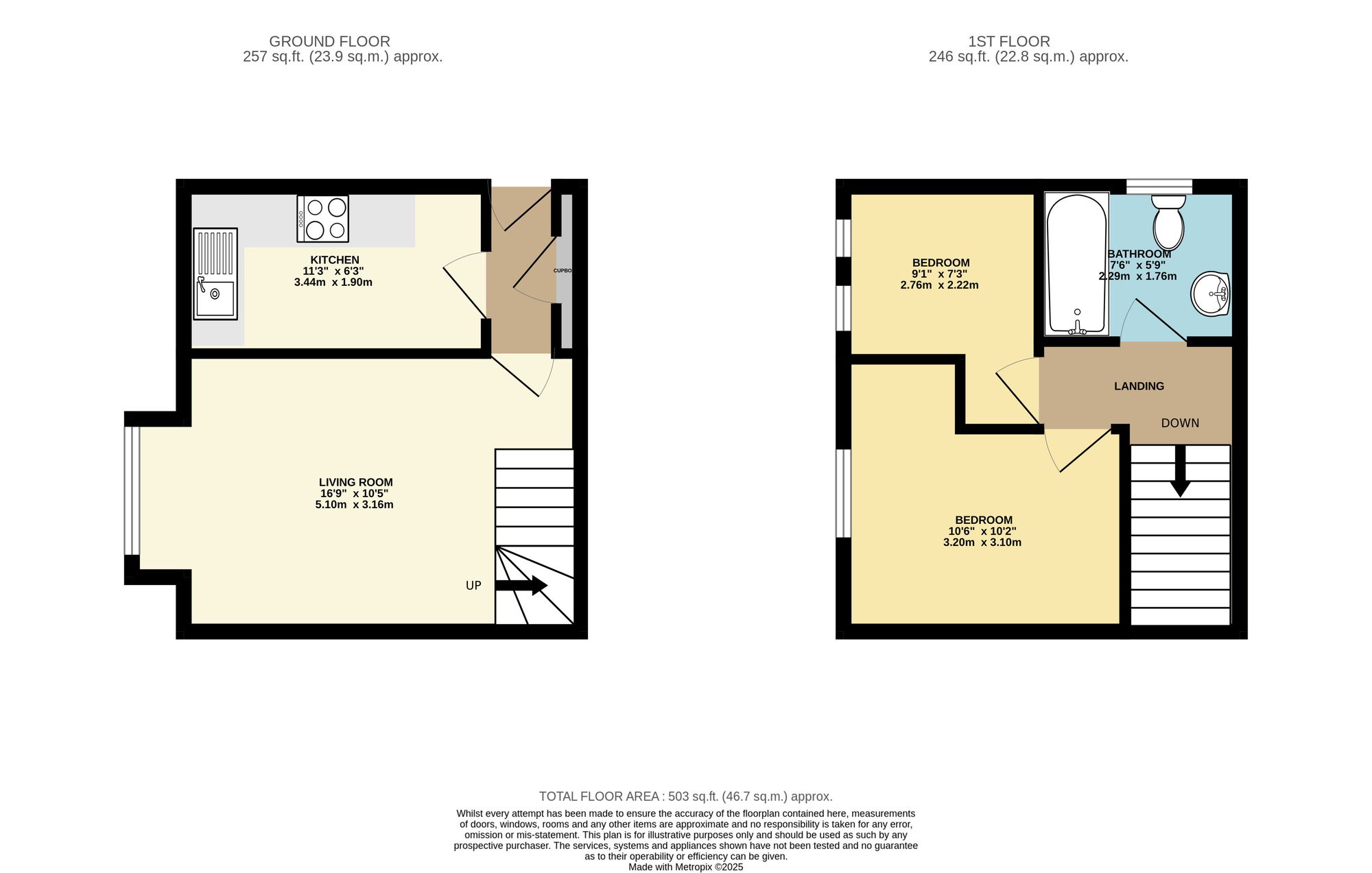 2 bed house to rent in St. Andrews View, Taunton, TA2 - Property floorplan