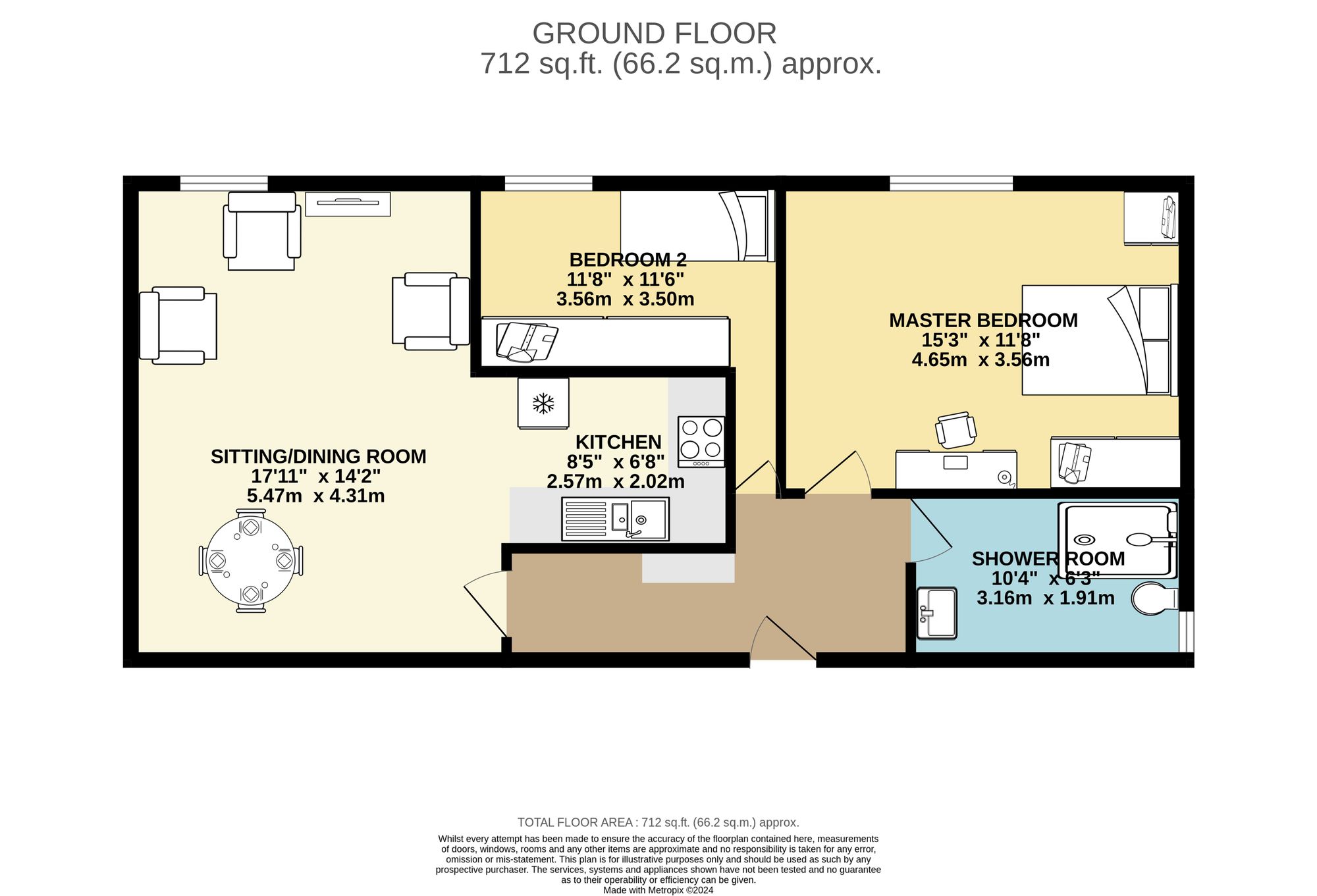 2 bed house for sale in Kingston Road, Taunton - Property floorplan