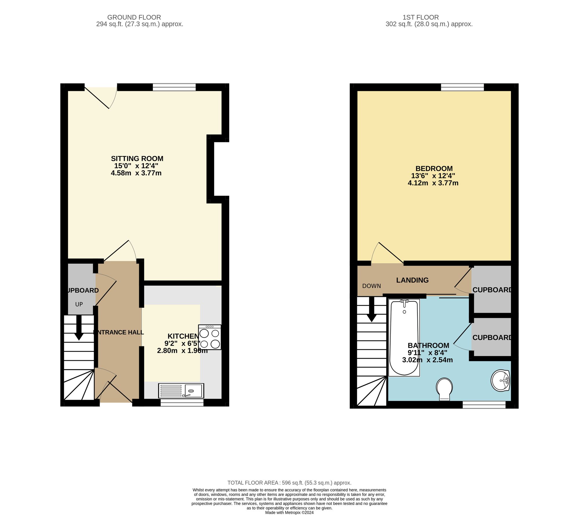 1 bed house to rent in South View Terrace, Taunton - Property floorplan