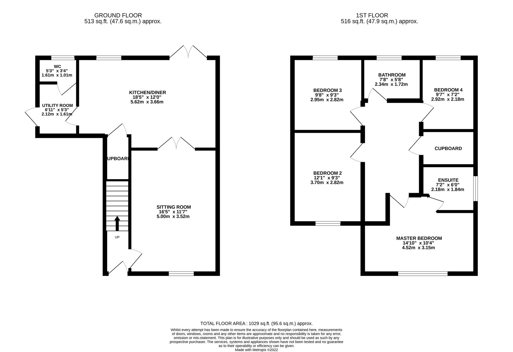 4 bed house to rent in Glebelands, Bathpool, TA2 - Property floorplan
