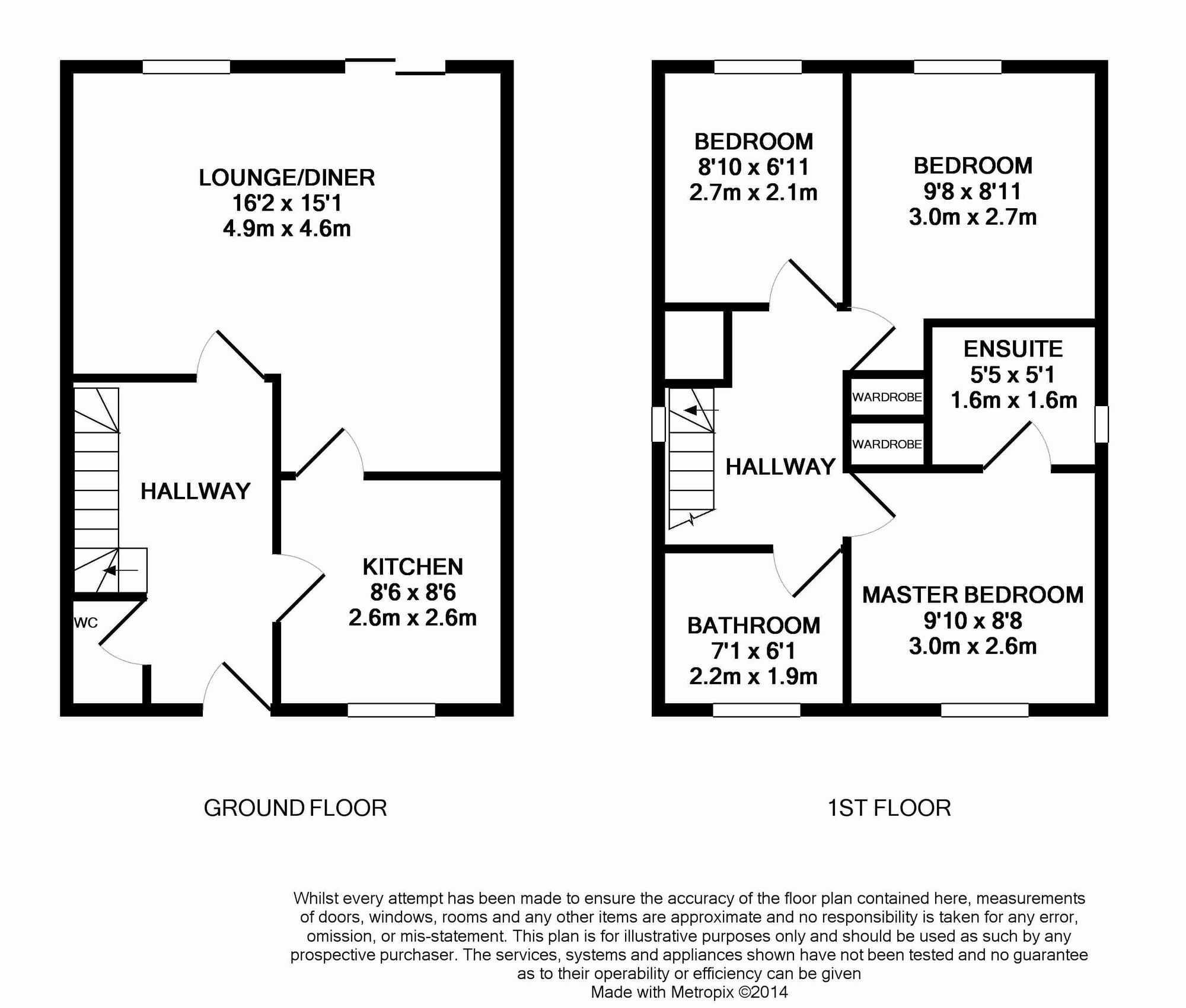 3 bed house to rent in Bagborough Road, Taunton, TA2 - Property floorplan