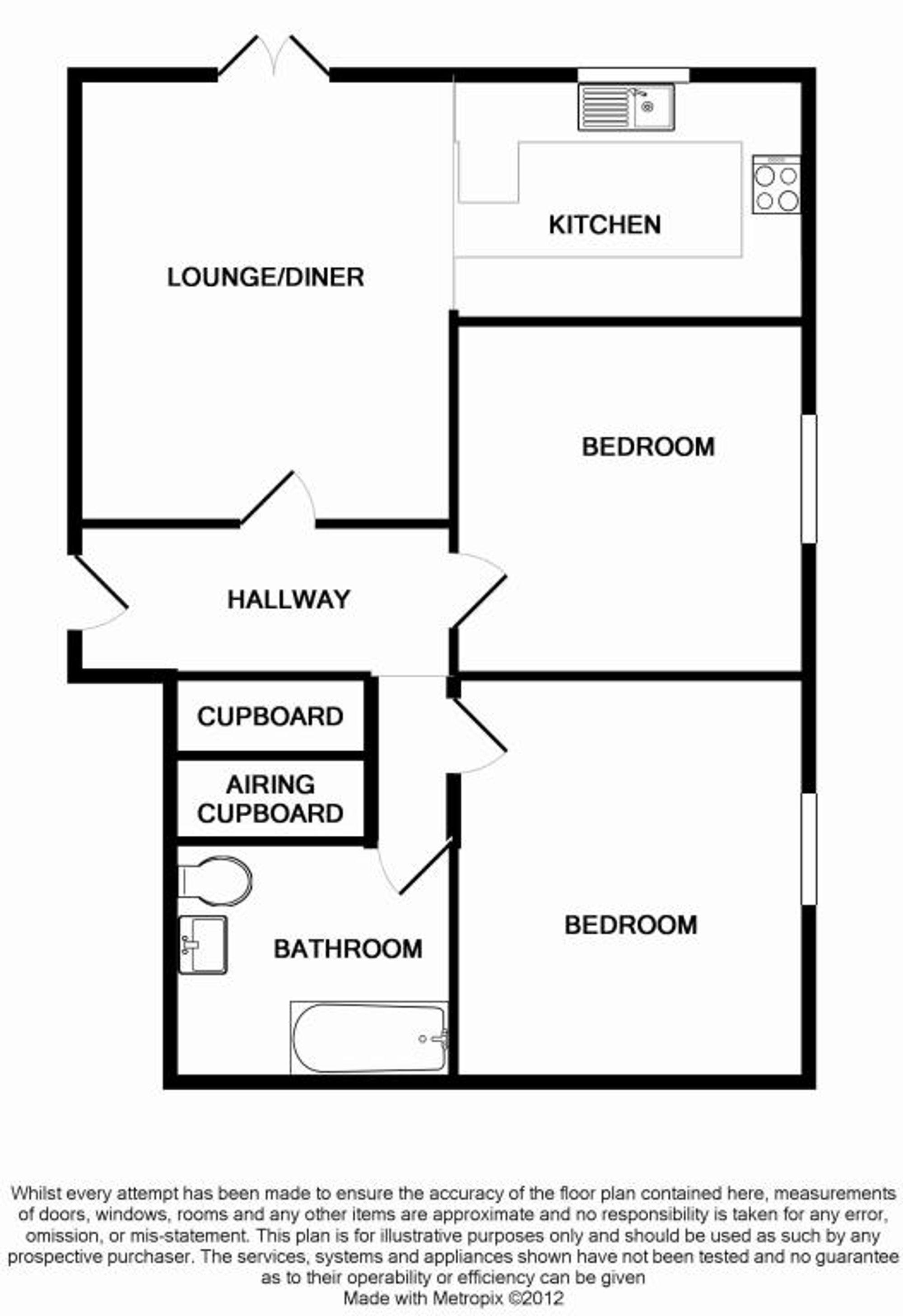 2 bed apartment for sale in Victoria Street, Taunton, TA1 - Property floorplan