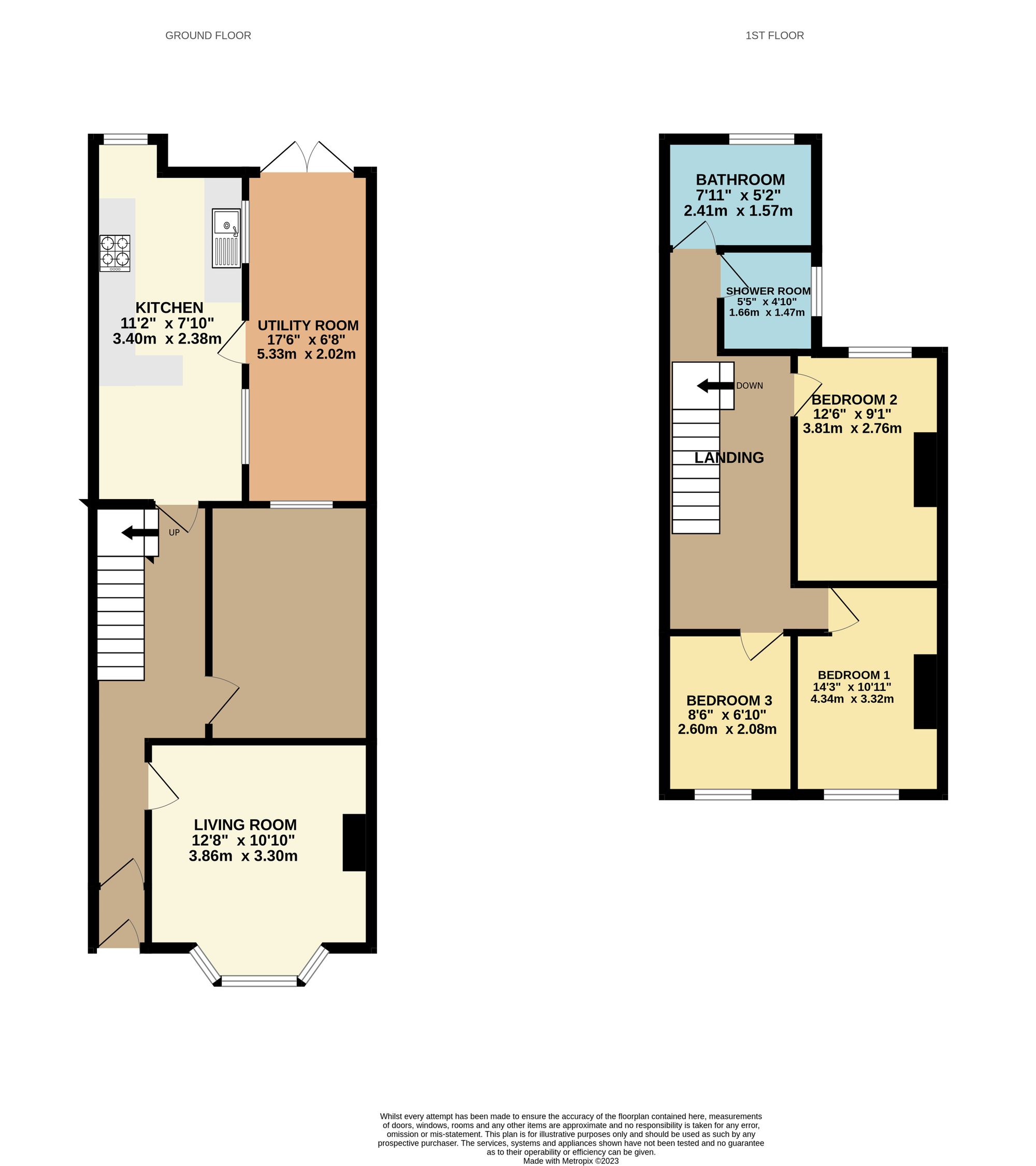 4 bed mid-terraced house to rent in Laburnum Street, Taunton, TA1 - Property floorplan
