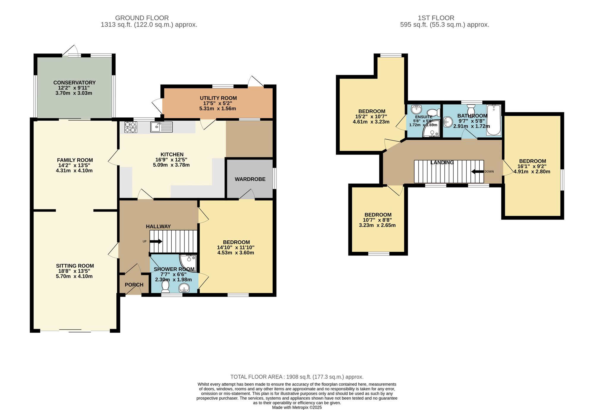 4 bed house to rent in The Avenue, Taunton, TA1 - Property floorplan
