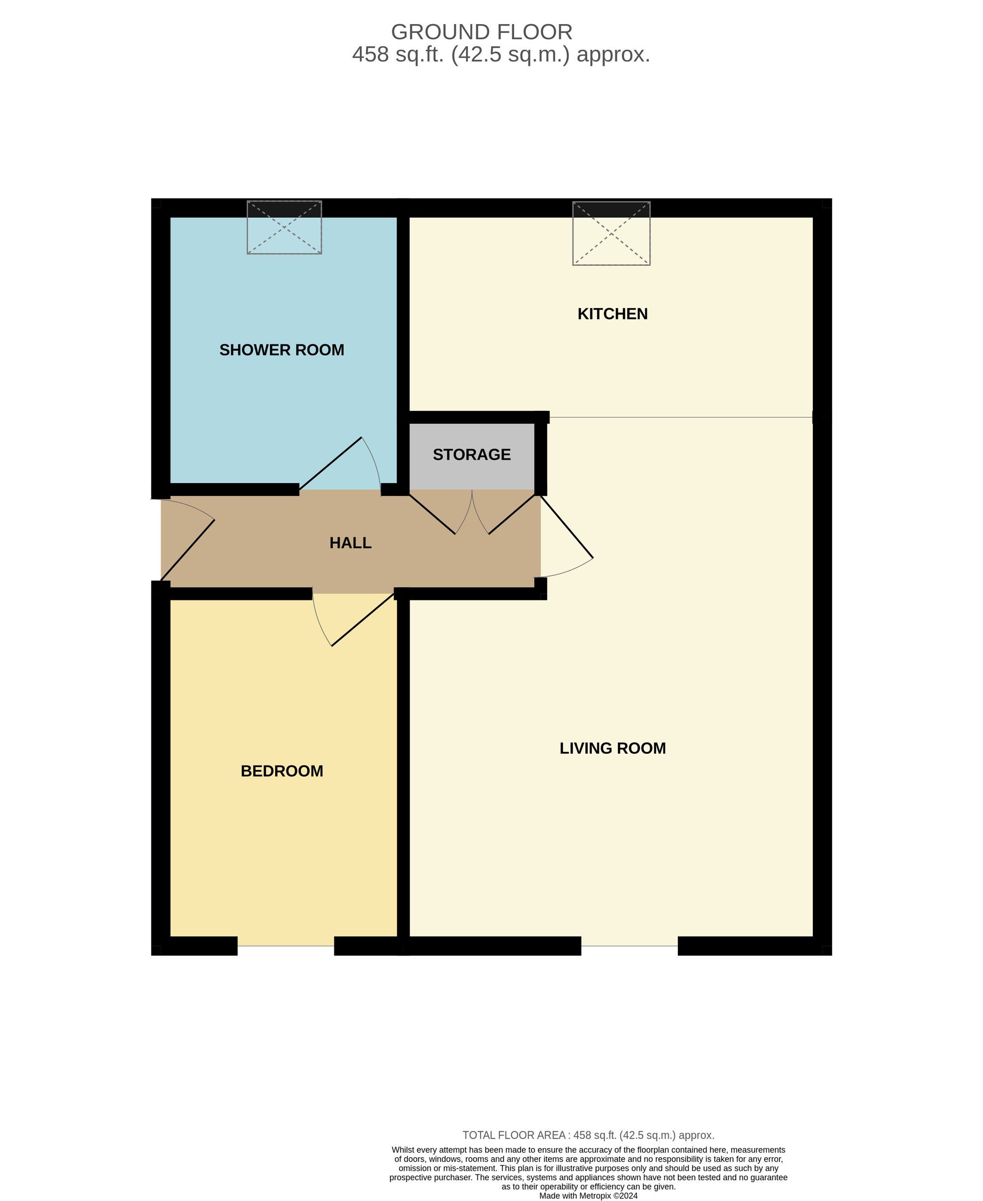 1 bed apartment to rent in East Reach, Taunton - Property floorplan