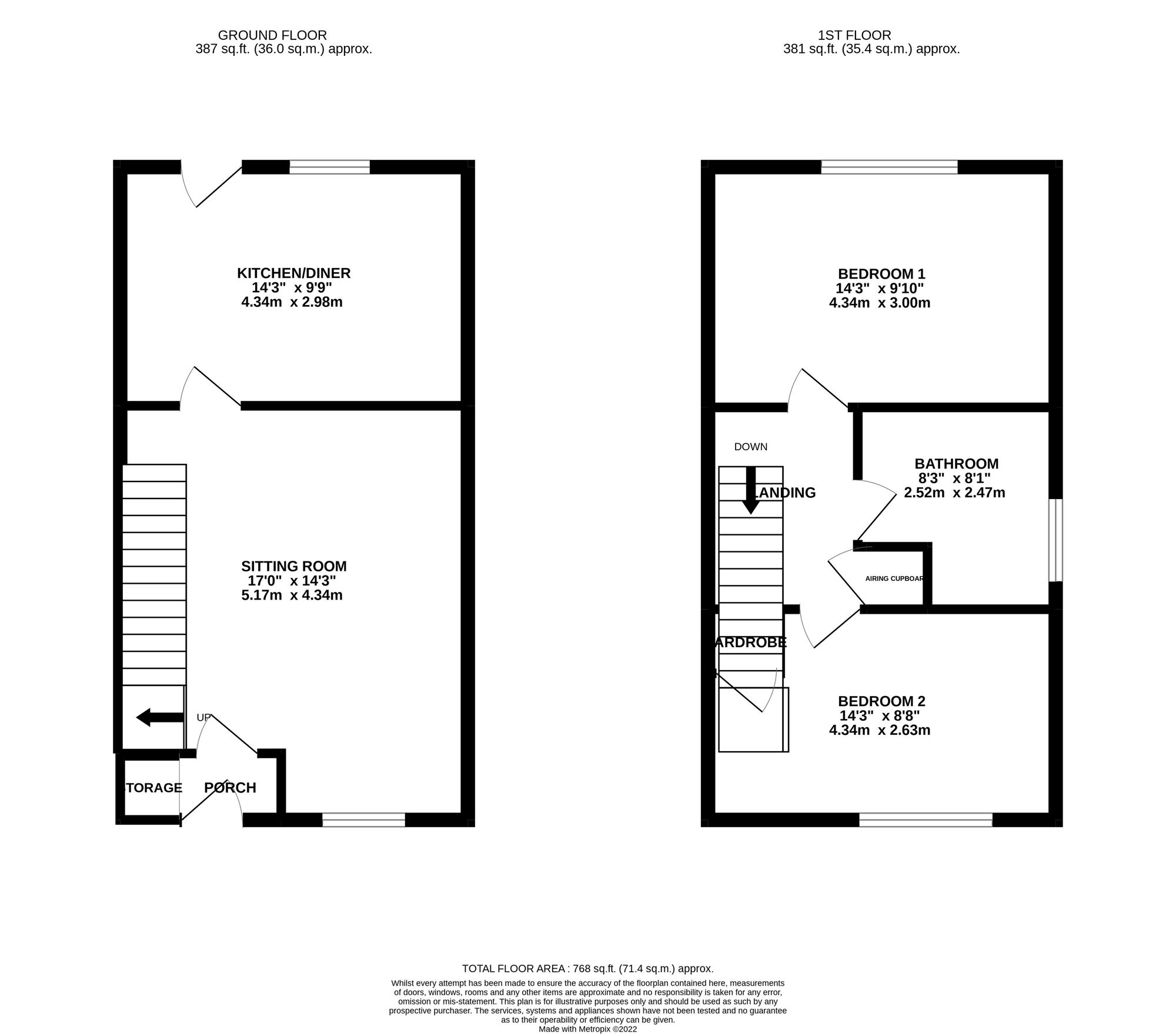 2 bed semi-detached house to rent in Rowan Drive, Taunton, TA1 - Property floorplan