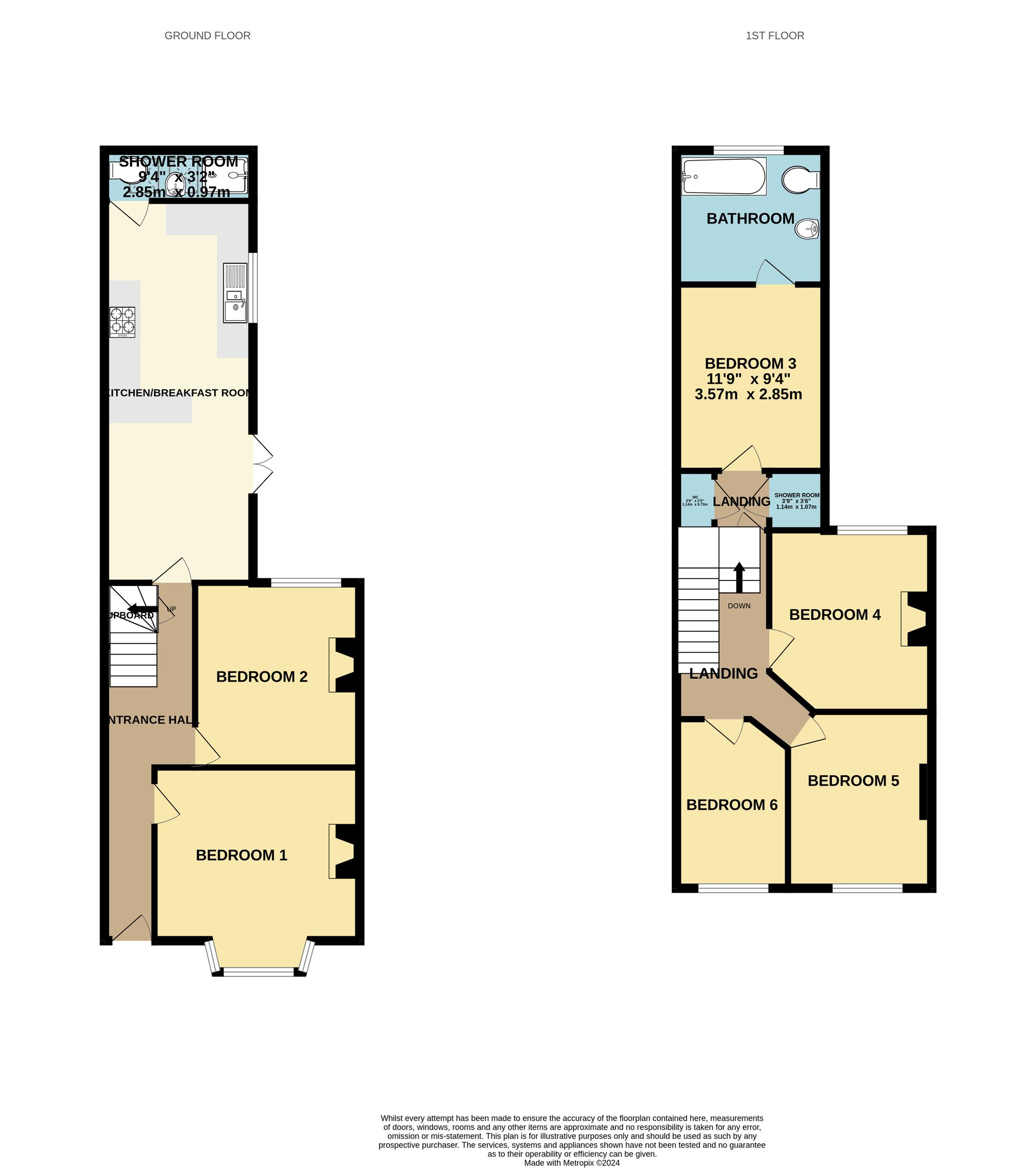 1 bed to rent in Albemarle Road, Taunton, TA1 - Property floorplan