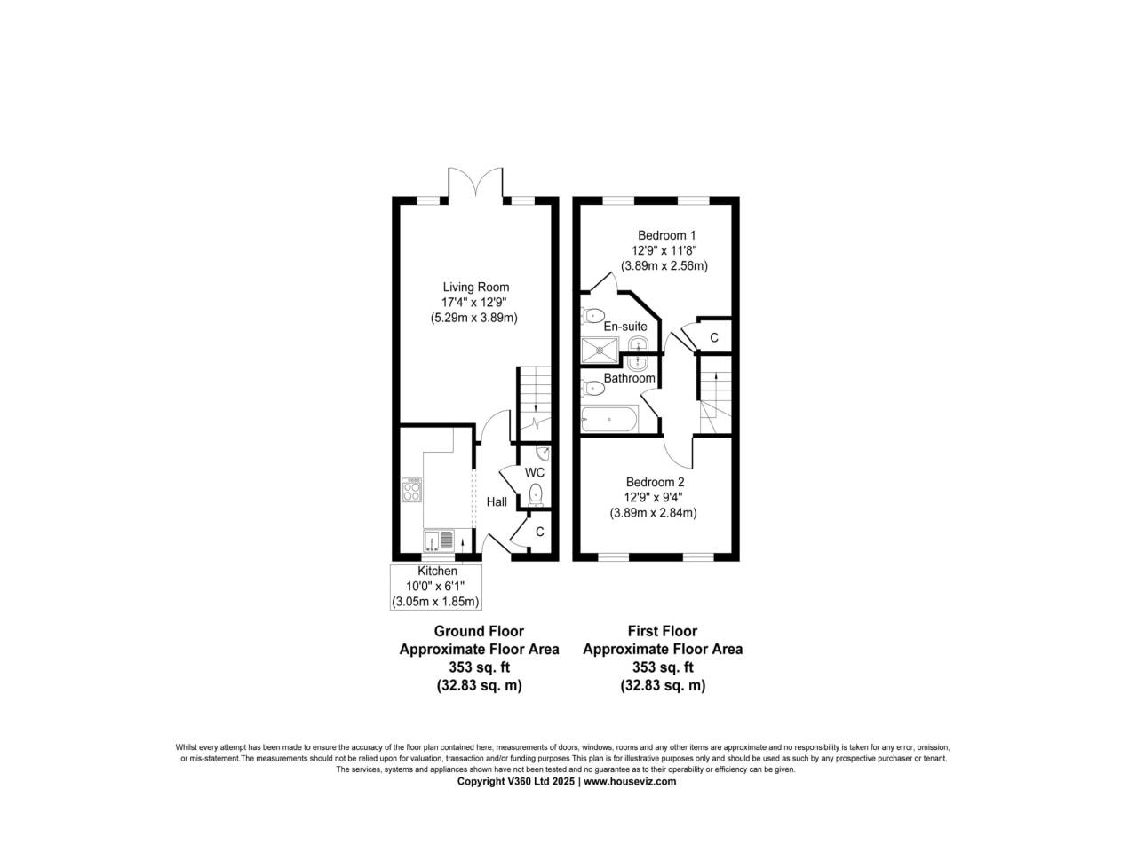 2 bed end of terrace house to rent in Hook Drive, Newcourt - Property floorplan