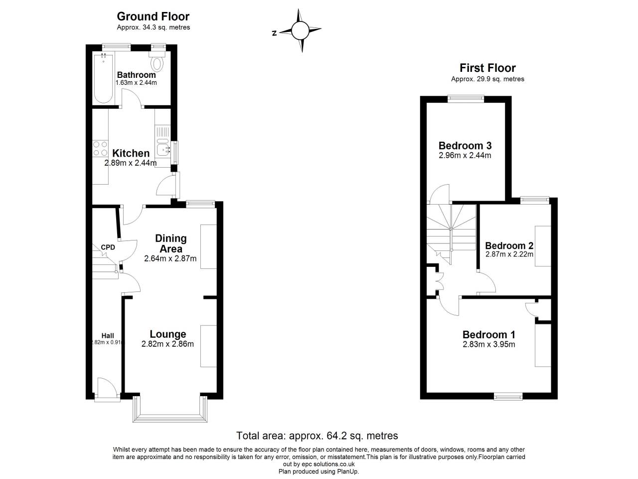 3 bed house to rent in Chamberlain Road, Exeter - Property floorplan