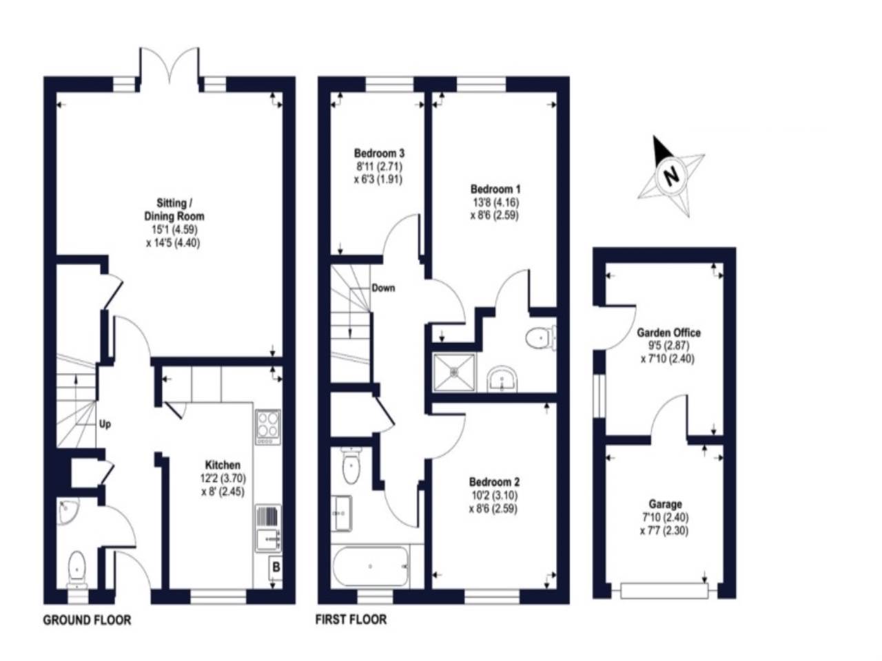 3 bed semi-detached house to rent in Seldon Crescent, Exeter - Property floorplan