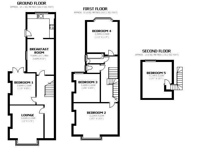 5 bed terraced house to rent in Clinton Avenue, Exeter - Property floorplan