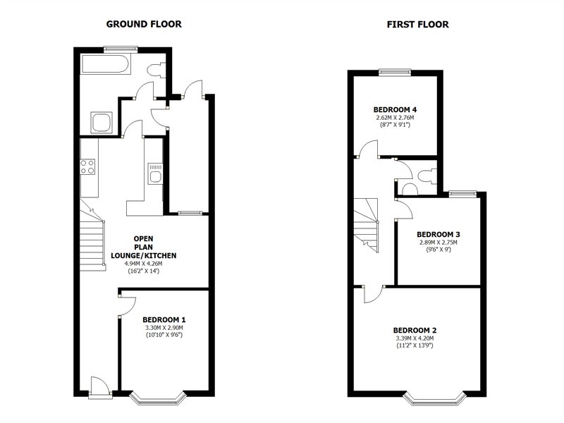 4 bed house to rent in Monkswell Road, Exeter - Property floorplan