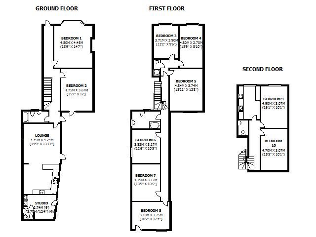 10 bed house to rent in Old Tiverton Road, Exeter - Property floorplan