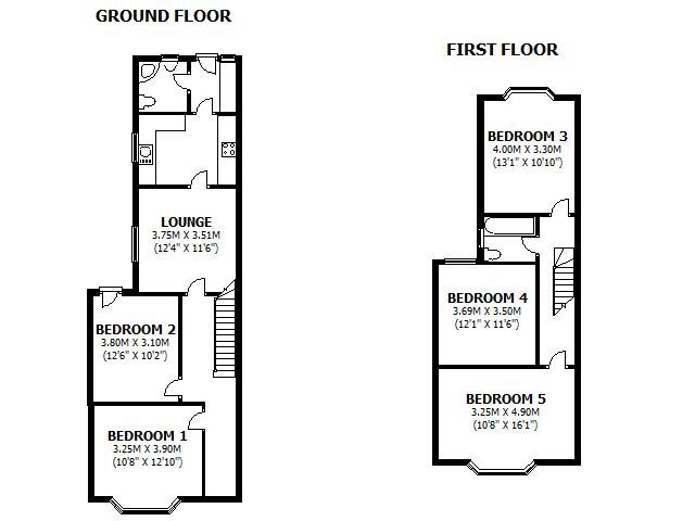 5 bed house to rent in Priory Road, Exeter - Property floorplan