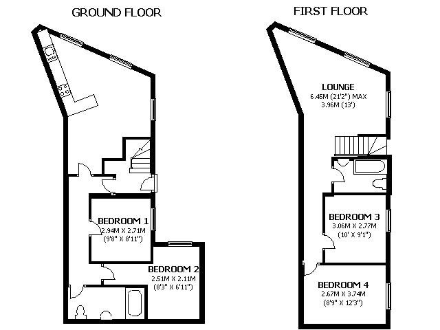 4 bed terraced house to rent in Rosebery Road, Exeter - Property floorplan