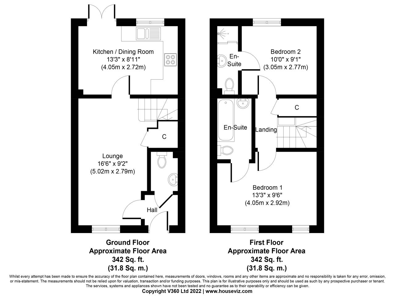 2 bed house to rent in Little Blight Hay - Property floorplan