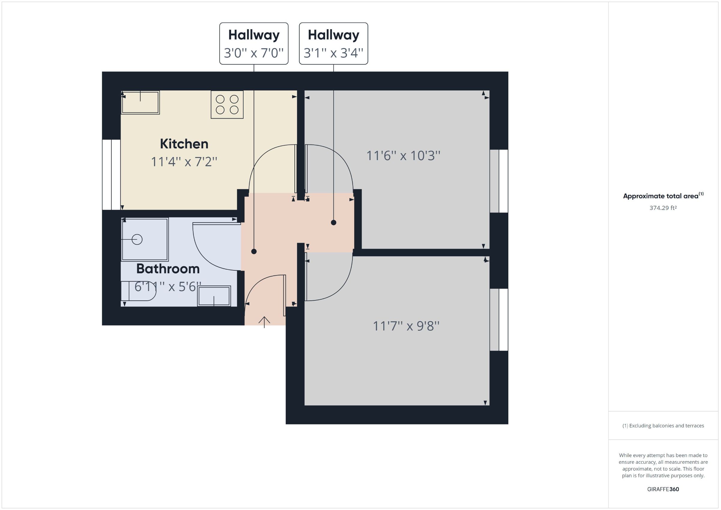 1 bed flat to rent in Talbot Street, Maesteg - Property Floorplan