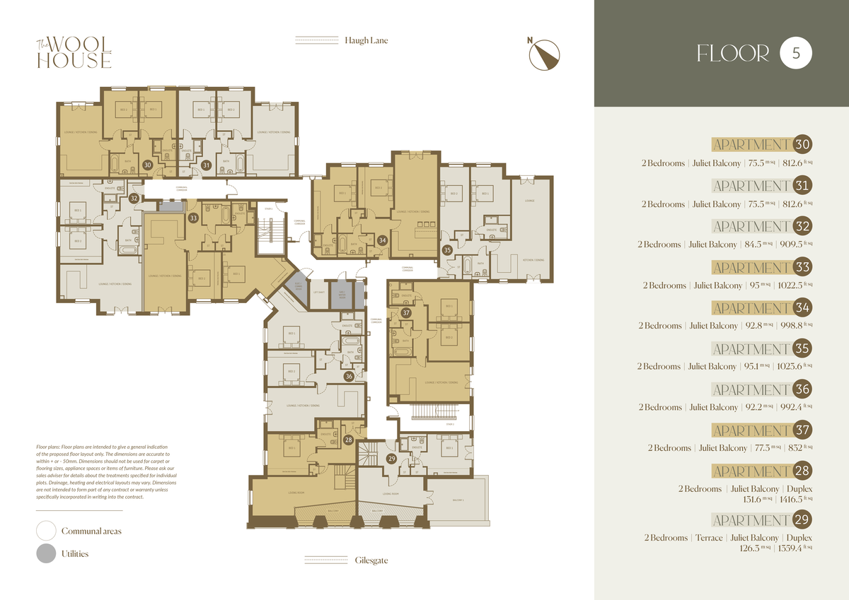 2 bed apartment for sale in The Wool House, Hexham - Property floorplan