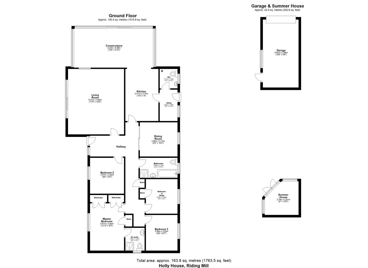 4 bed detached bungalow for sale in Sandy Bank, Riding Mill - Property floorplan
