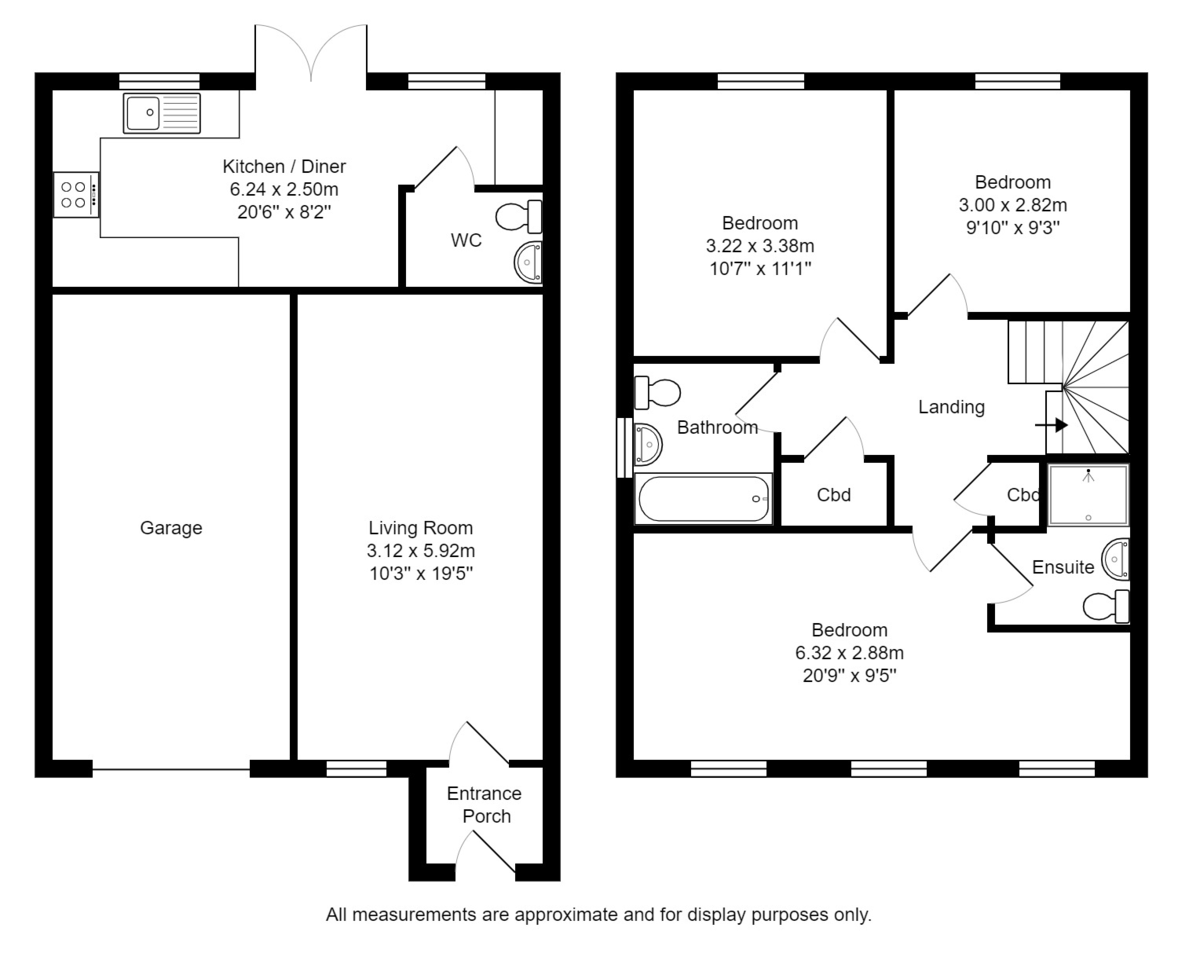 3 bed semi-detached house to rent in Friars Close, Northallerton - Property floorplan