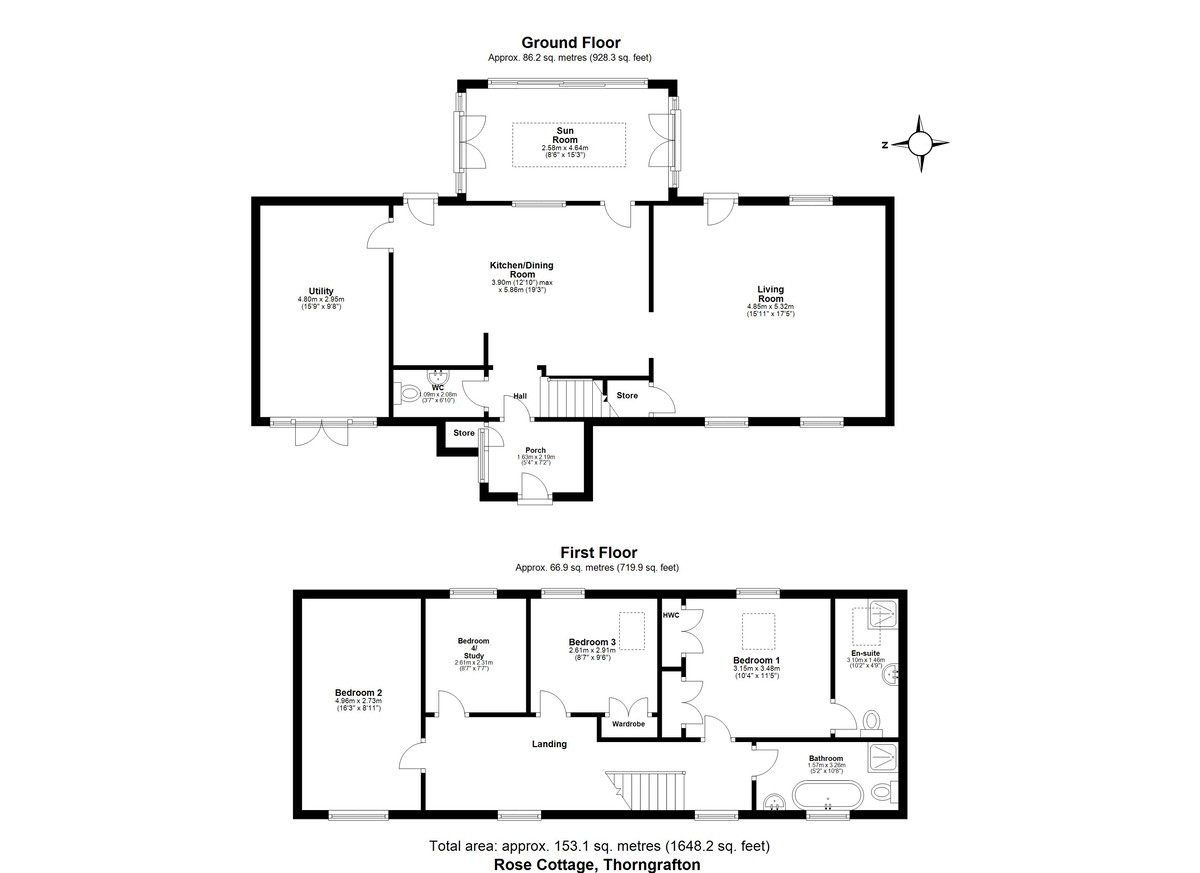 4 bed barn conversion for sale, Hexham - Property floorplan