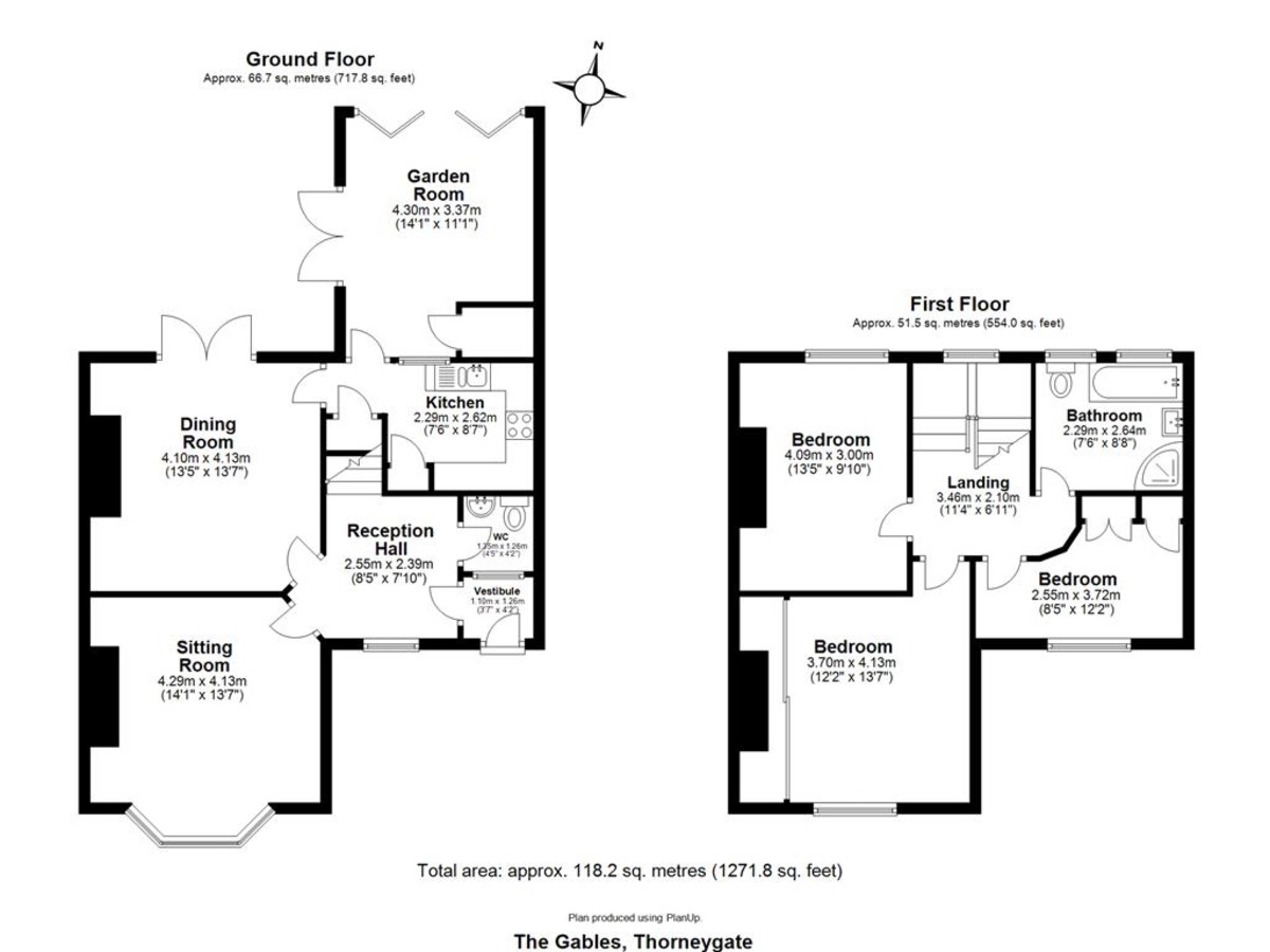 3 bed semi-detached house for sale, Hexham - Property floorplan