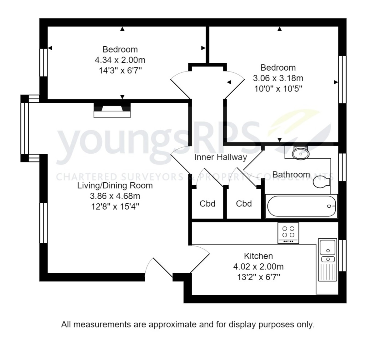 2 bed apartment for sale in Applegarth Court, Northallerton - Property floorplan