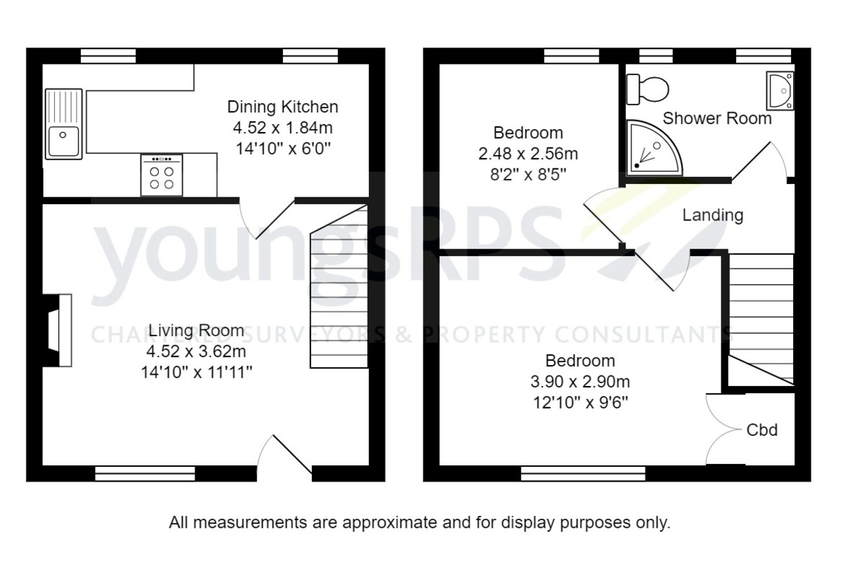 2 bed terraced house for sale in North End, Northallerton - Property floorplan