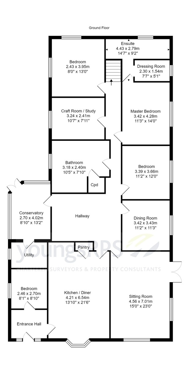 5 bed detached house for sale, Northallerton - Property floorplan