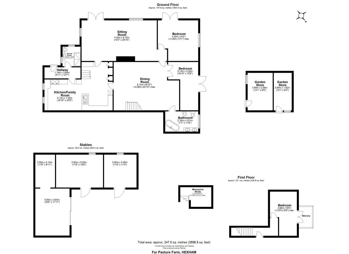 3 bed barn conversion for sale, Hexham - Property floorplan