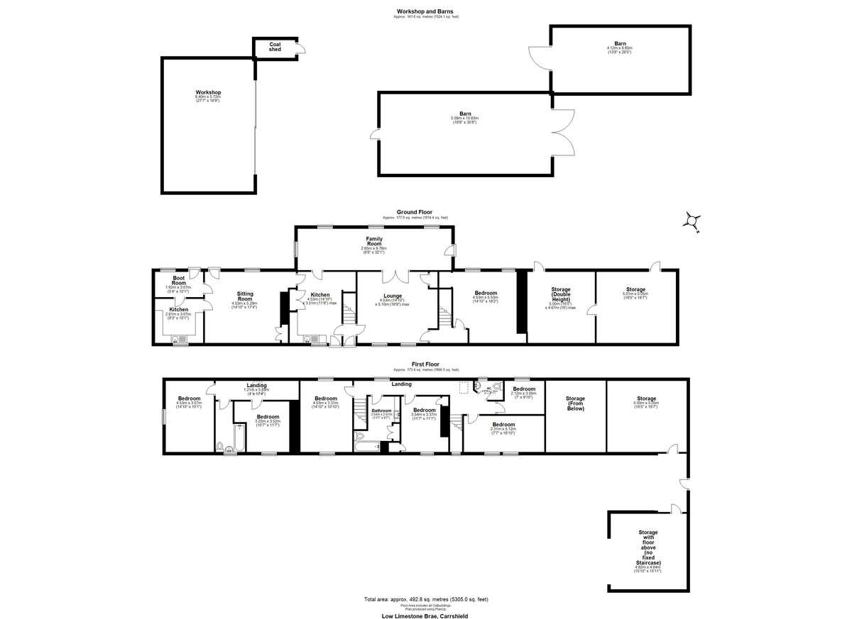 5 bed farm house for sale, Hexham - Property floorplan