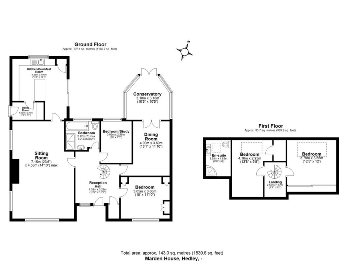 3 bed detached house for sale, Stocksfield - Property floorplan