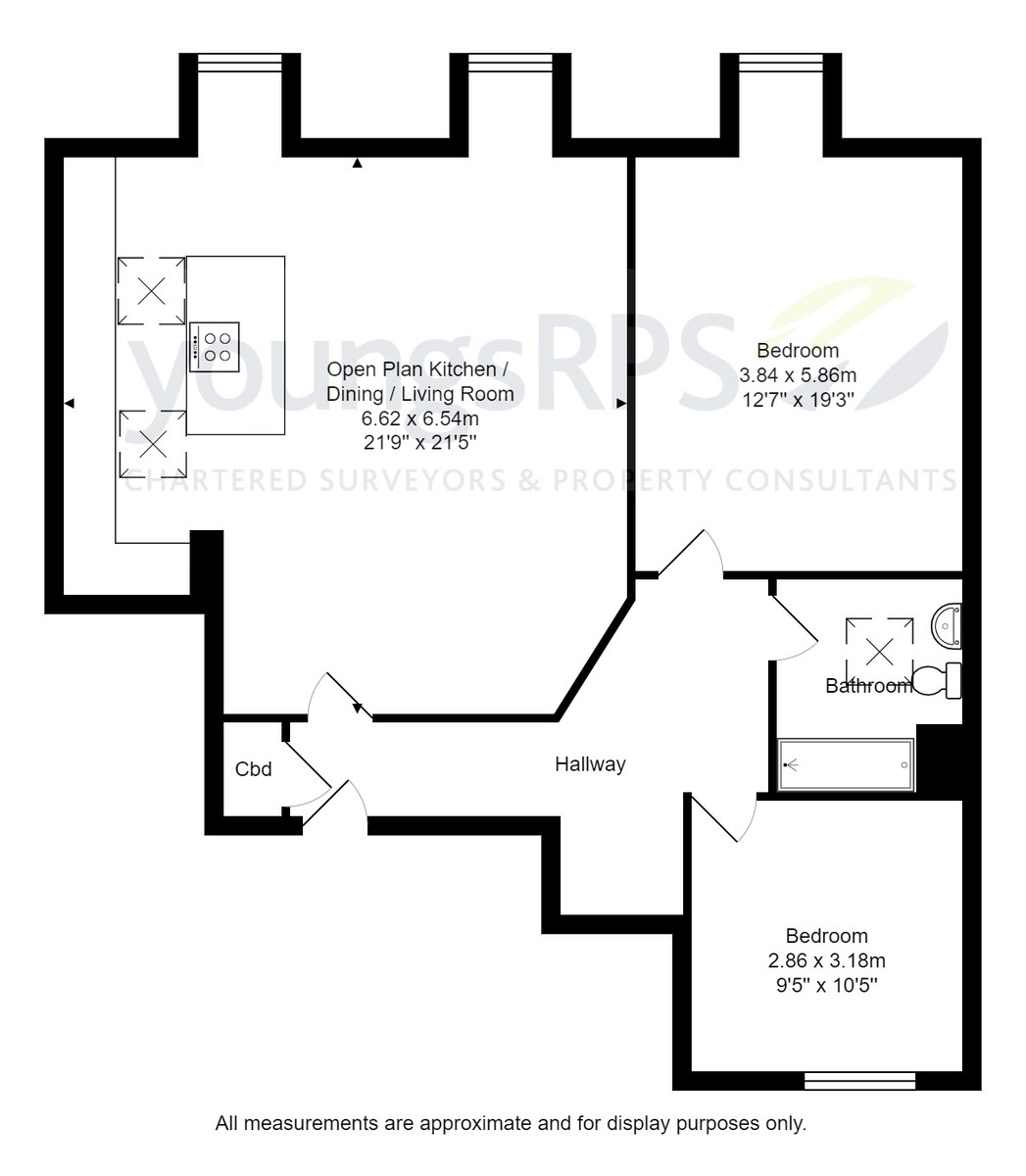 2 bed apartment for sale in South Parade, Northallerton - Property floorplan