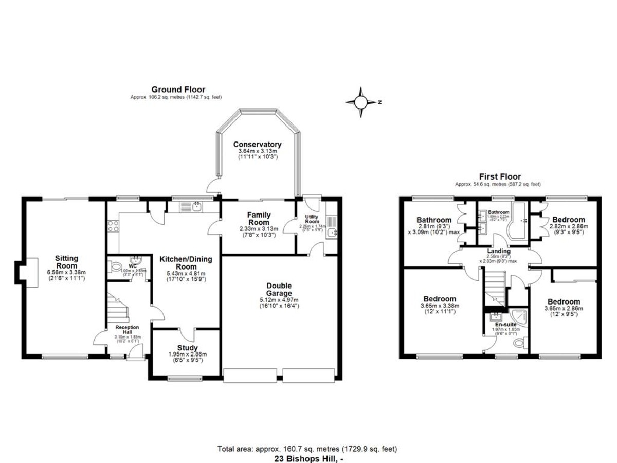 4 bed detached house for sale in Bishops Hill, Hexham - Property floorplan