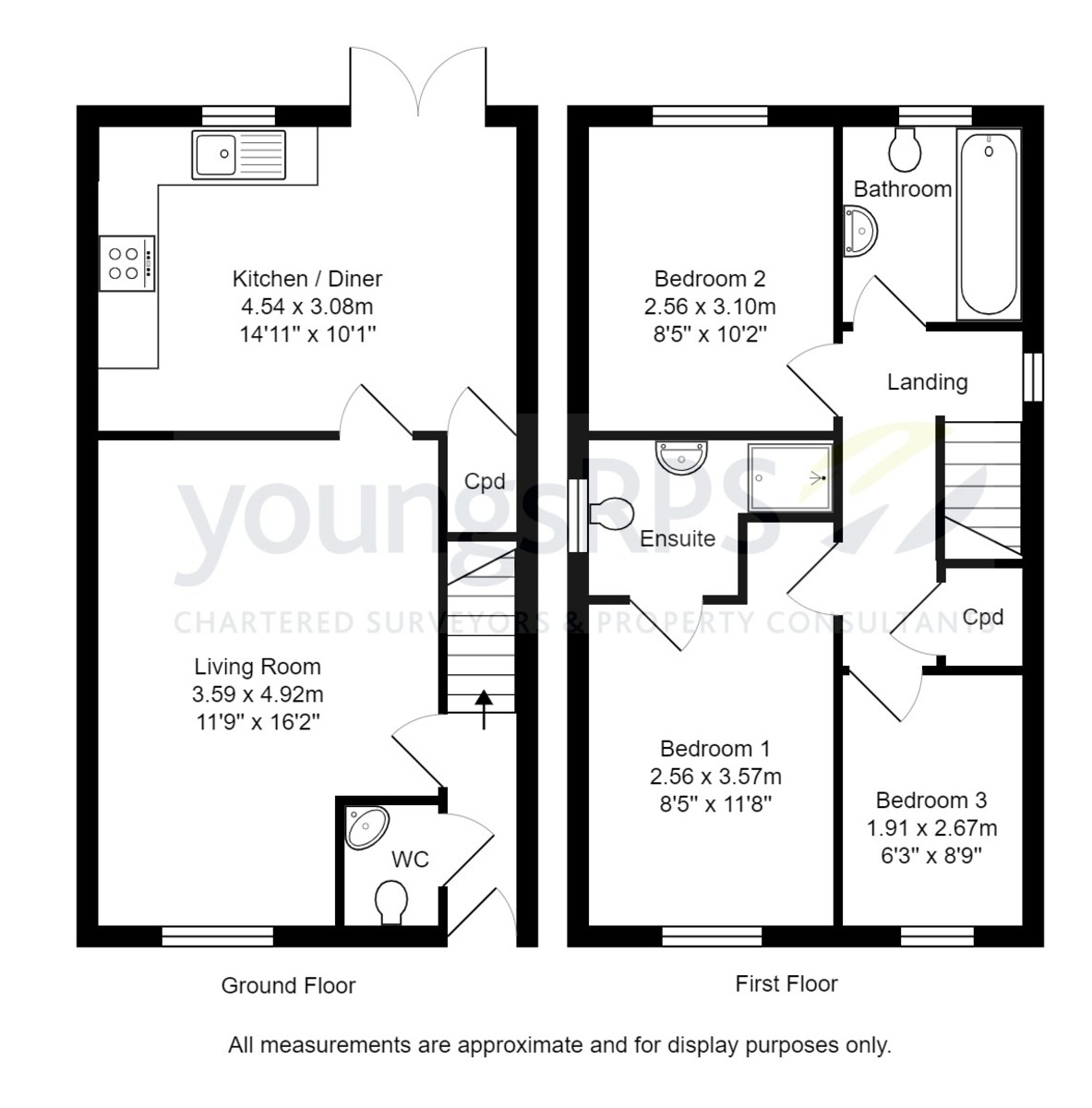 3 bed semi-detached house for sale in De Lacy Road, Northallerton - Property floorplan