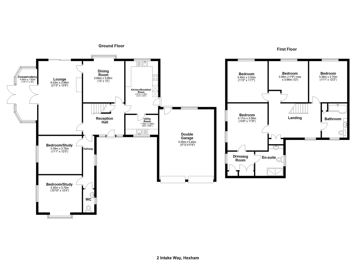 6 bed detached house for sale in Intake Way, Hexham - Property floorplan
