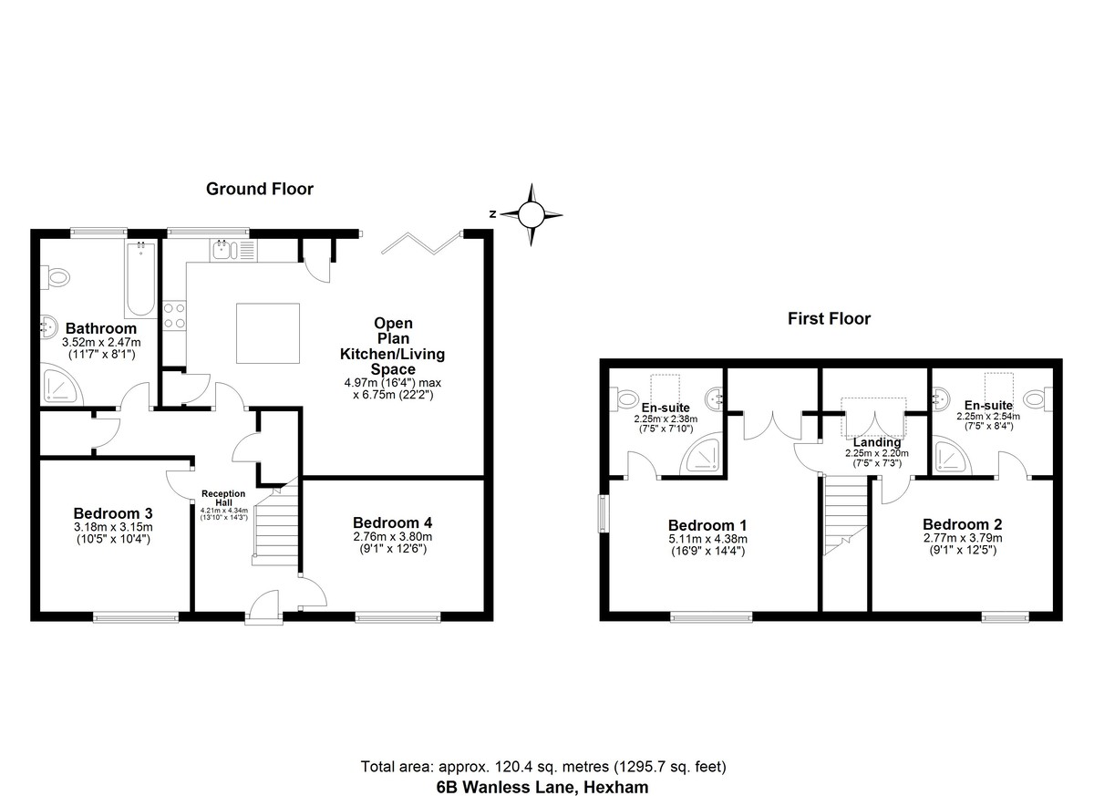 3 bed semi-detached house for sale in Wanless Lane, Hexham - Property floorplan