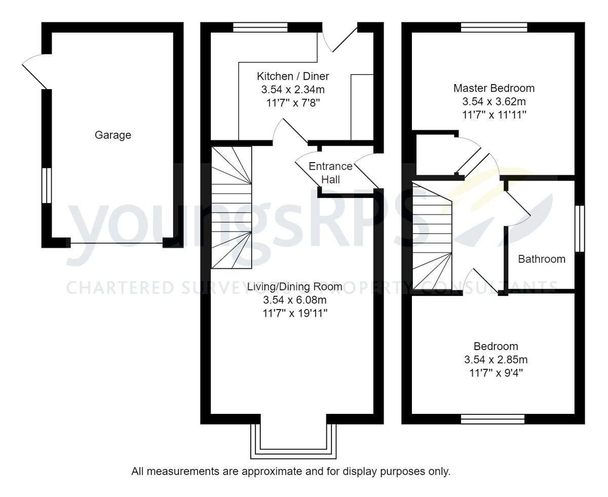 2 bed semi-detached house for sale in Johnson Close, Thirsk - Property floorplan