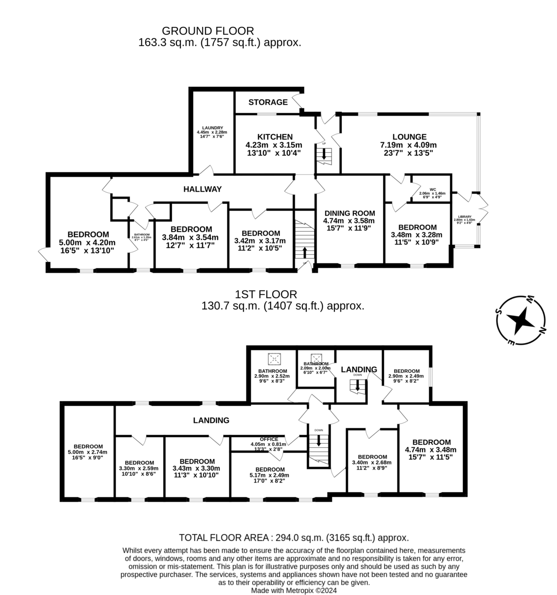 10 bed detached house for sale, Hexham - Property floorplan